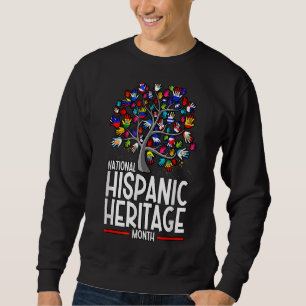 National Hispanic Heritage Month Hand Flag Tree Ro Sweatshirt