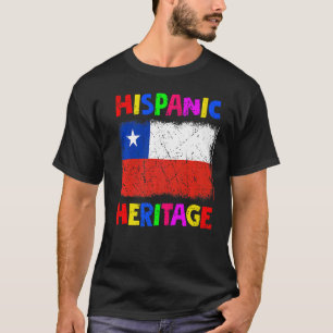 National Hispanic Heritage Month Latina Chile Flag T-Shirt