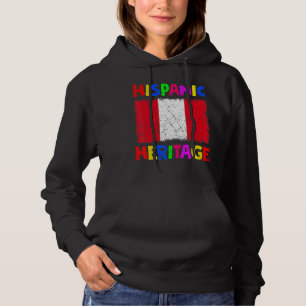 National Hispanic Heritage Month Latina Peru Flag Hoodie