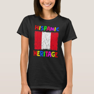 National Hispanic Heritage Month Latina Peru Flag T-Shirt