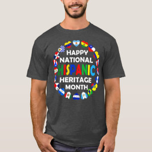National Hispanic Heritage Month Latino All Countr T-Shirt