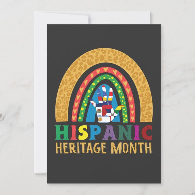 National Hispanic Heritage Month Latino Countries Holiday Card (Front)