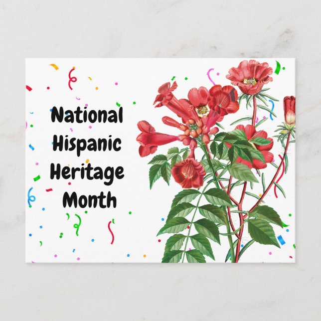 National Hispanic Heritage Month personnalized Postcard (Front)
