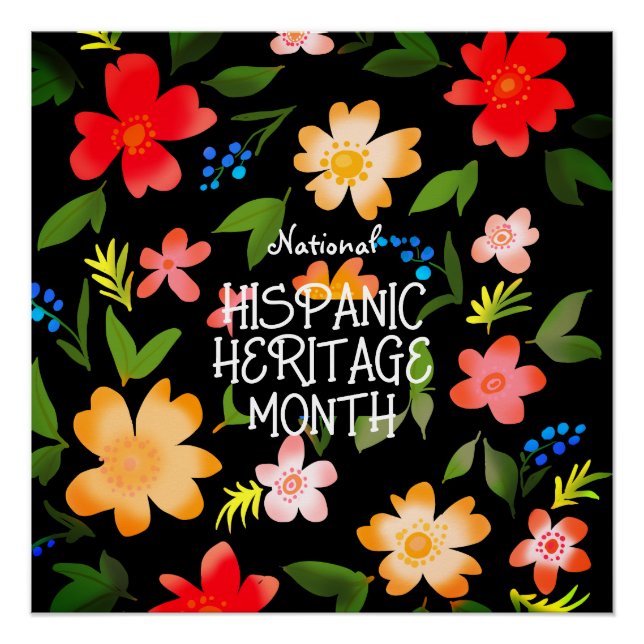 National HISPANIC HERITAGE MONTH Poster (Front)