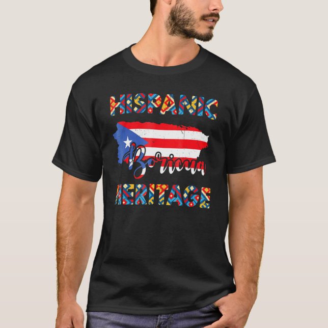National Hispanic Heritage Month  Puerto Rico T-Shirt (Front)