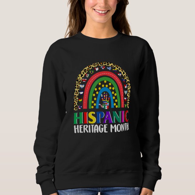 National Hispanic Heritage month Rainbow Tee Count (Front)