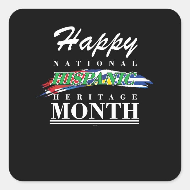 National Hispanic Heritage Month Square Sticker (Front)