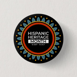 National Hispanic Heritage Month Sterling Silver N 3 Cm Round Badge