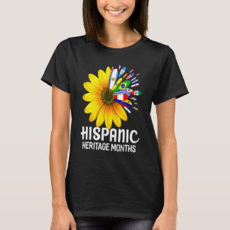 National Hispanic Heritage Month Sunflower Countri T-Shirt