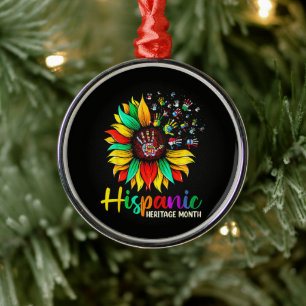 National Hispanic Heritage Month Sunflower Metal Tree Decoration