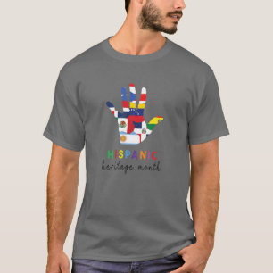 National Hispanic Heritage Month With Countries Fl T-Shirt