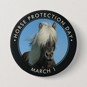 National Horse Protection Day 7.5 Cm Round Badge