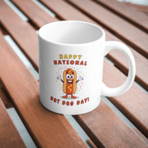 National Hot Dog Day Coffee Mug White