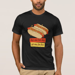 National Hot Dog Day Retro Food Art T-Shirt
