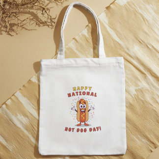 National Hot Dog Day Reusable Tote Bag
