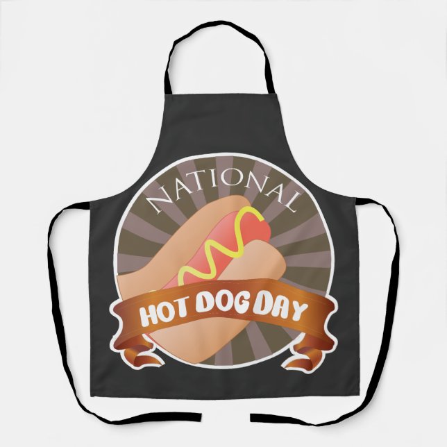 National Hot Dog Day Sign Apron (Front)