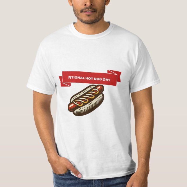National hot dog day T-shirt (Front)