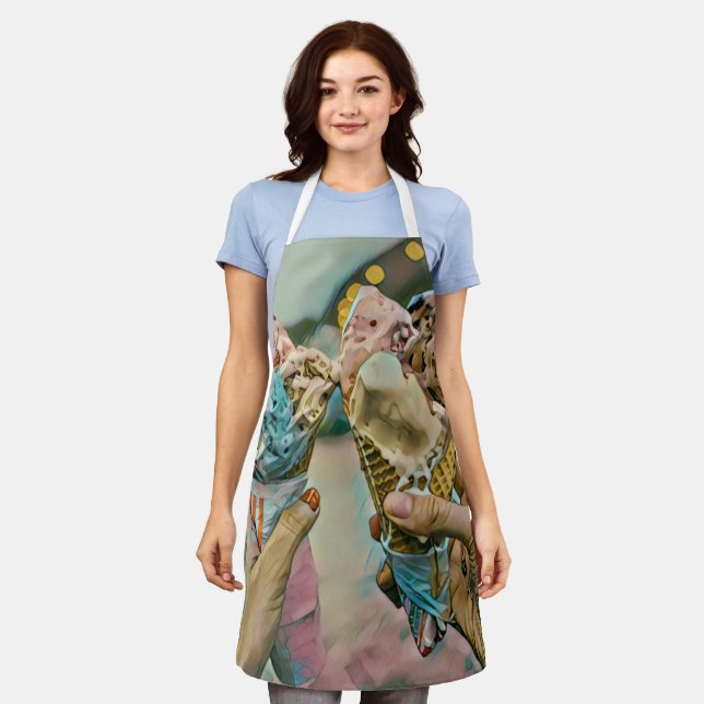 National Ice Cream Day Gift Apron (Worn)