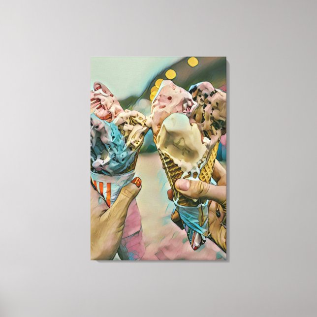National Ice Cream Day Gift Canvas Print (Front)