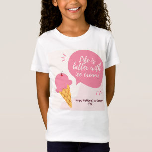 NATIONAL ICE CREAM DAY T SHIRT GIRLS