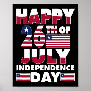 National Independence Day Love Liberia Flag July 2 Poster
