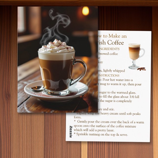 National Irish Coffee Recipe Postcard (Creator Uploaded)