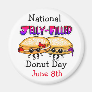National Jelly-Filled Doughnut Day Magnet