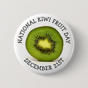 National Kiwi Fruit Day 6 Cm Round Badge