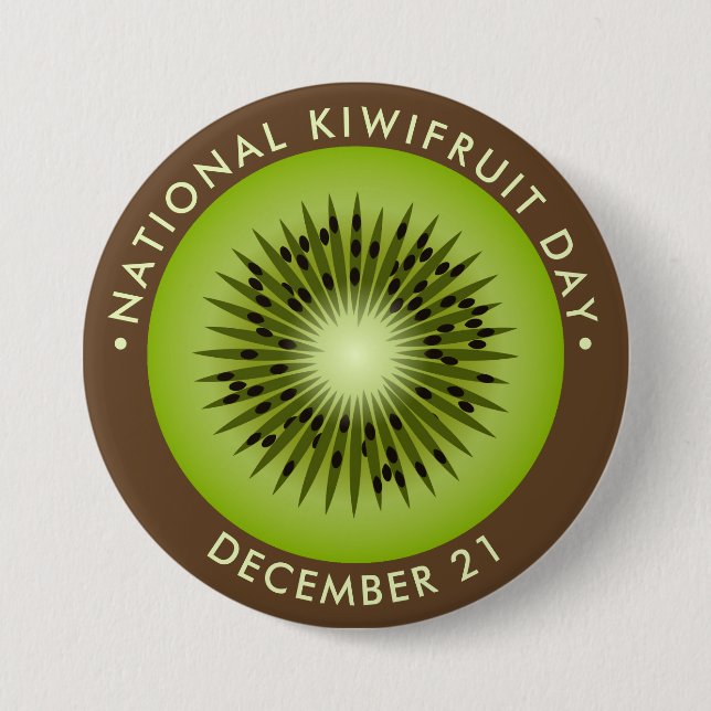 National Kiwifruit Day 7.5 Cm Round Badge (Front)