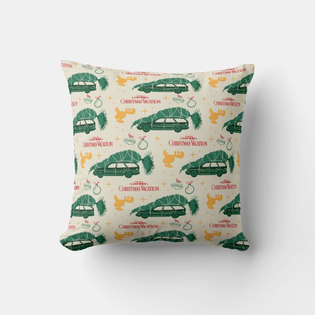 National Lampoon Christmas Tree on Car Pattern Cushion (Front)