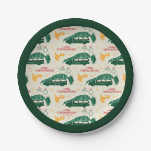 National Lampoon Christmas Tree on Car Pattern Paper Plate