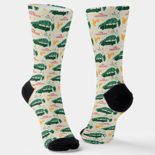 National Lampoon Christmas Tree on Car Pattern Socks
