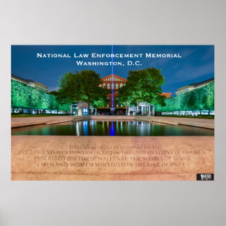 National Law Enforcement Memorial - Thin Blue Line Poster