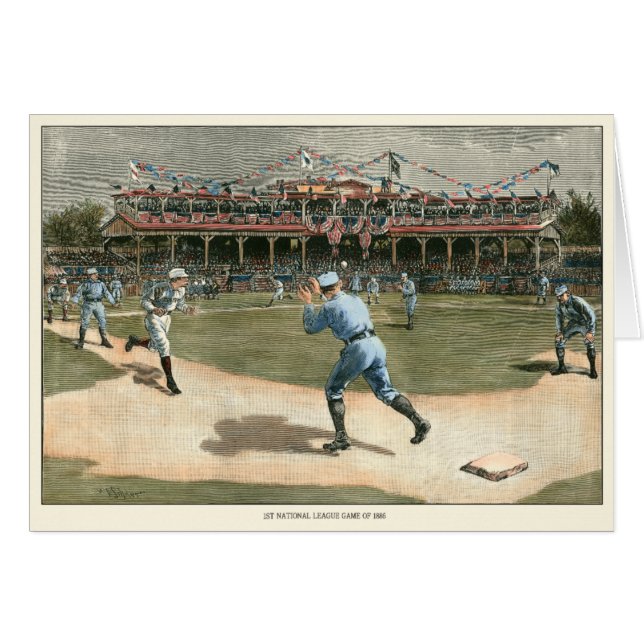 National League Baseball Game 1886 (Front Horizontal)