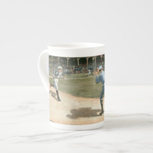 National League Baseball Game 1886 Bone China Mug (Front Left)
