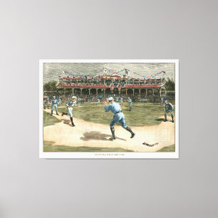National League Baseball Game 1886 Canvas Print