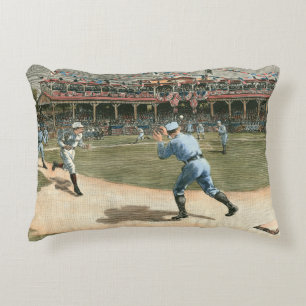 National League Baseball Game 1886 Decorative Cushion