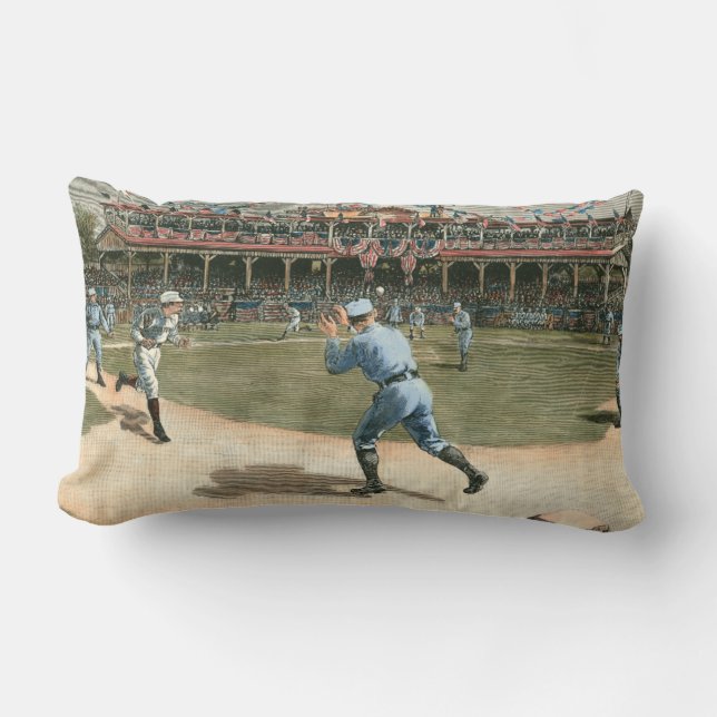 National League Baseball Game 1886 Lumbar Cushion (Front)