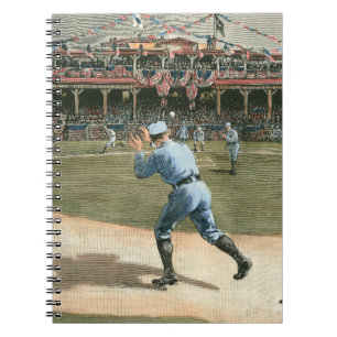 National League Baseball Game 1886 Notebook