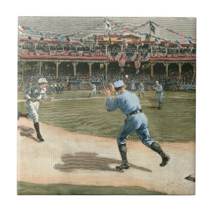 National League Baseball Game 1886 Tile