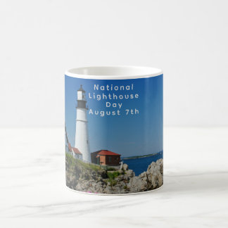 National Lighthouse Day Portland Head Scene Coffee Mug