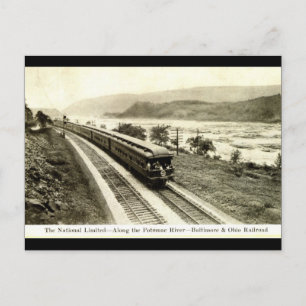 National Limited Baltimore & Ohio Railroad c1920s Postcard