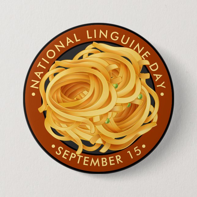 National Linguine Day 7.5 Cm Round Badge (Front)
