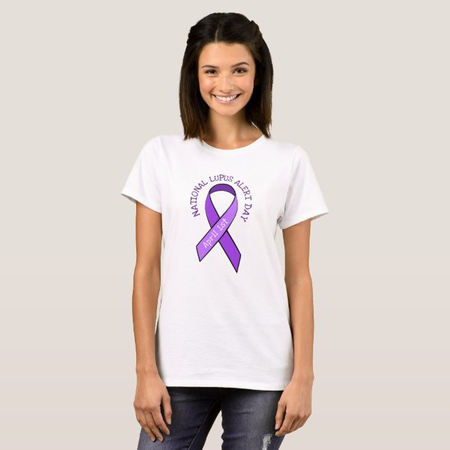 National Lupus Alert Day Awareness Ribbon Shirt (Front Full)