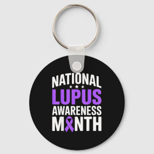National lupus awareness month sle purple ribbon key ring