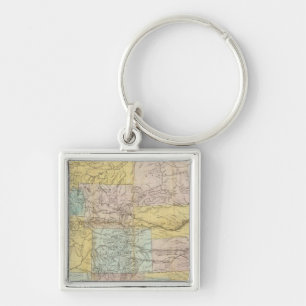 National Map Of The Territory Of The United States Key Ring