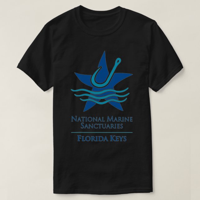 National Marine Sanctuary Florida Keys FL Fishing  T-Shirt (Design Front)