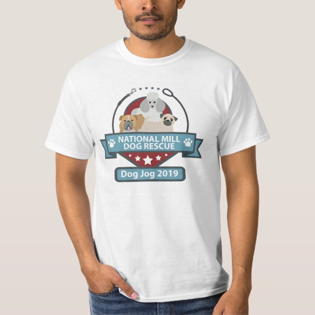National Mill Dog Rescue 2019 Dog Jog T-Shirt (Front)