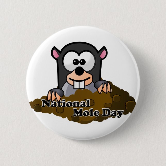 National Mole Day 6 Cm Round Badge (Front)