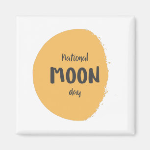 National Moon Day Magnet